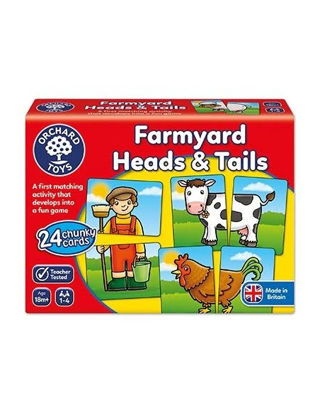 Joc educativ asociere Prietenii de la ferma FARMYARD HEADS &