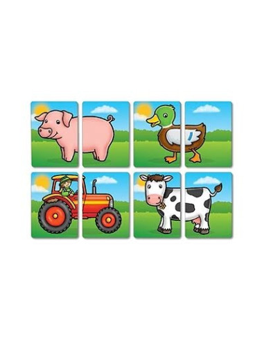 Joc educativ asociere Prietenii de la ferma FARMYARD HEADS &