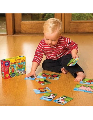 Joc educativ asociere Prietenii de la ferma FARMYARD HEADS &