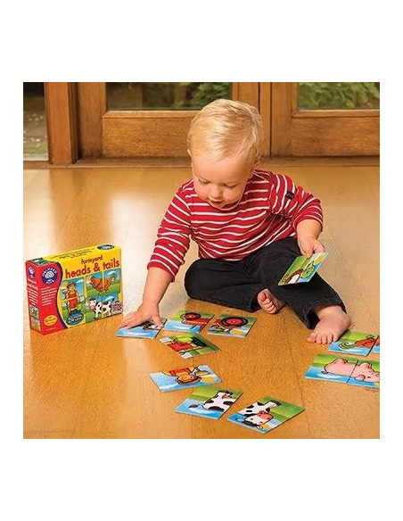 Joc educativ asociere Prietenii de la ferma FARMYARD HEADS &