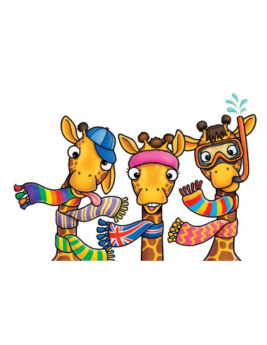 Joc educativ Girafe cu Fular GIRAFFES IN SCARVES,OR070