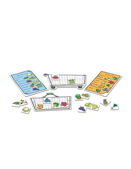 Joc educativ in limba engleza Lista de cumparaturi Fructe si