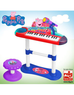 Keyboard electronic cu microfon si scaunel Peppa Pig,RG2353 2