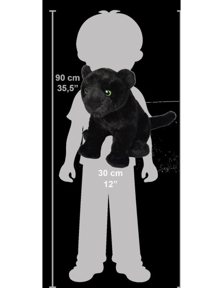 Pantera Neagra - Jucarie Plus Wild Republic 30 cm,WR19414