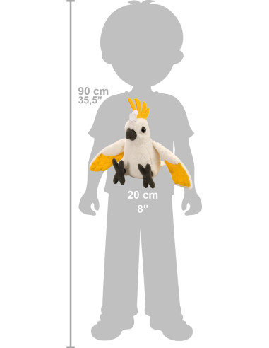 Papagal Cacadu Umbrelat Alb - Jucarie Plus Wild Republic 20