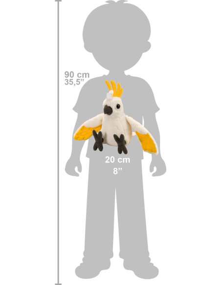 Papagal Cacadu Umbrelat Alb - Jucarie Plus Wild Republic 20