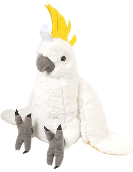 Papagal Cacadu Umbrelat Alb - Jucarie Plus Wild Republic 30