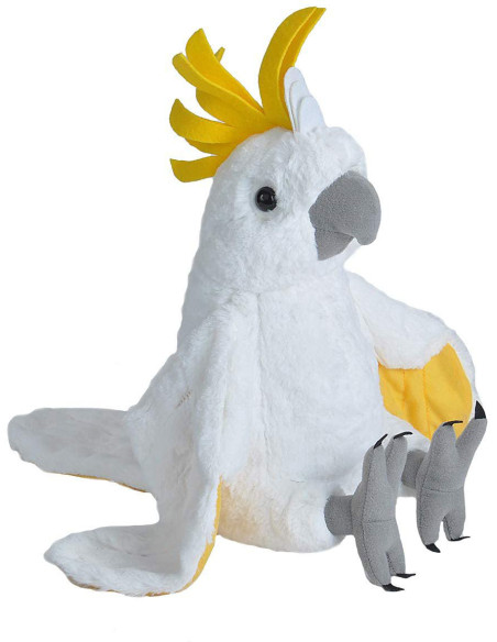 Papagal Cacadu Umbrelat Alb - Jucarie Plus Wild Republic 30