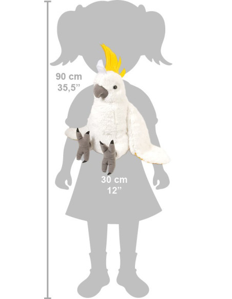 Papagal Cacadu Umbrelat Alb - Jucarie Plus Wild Republic 30