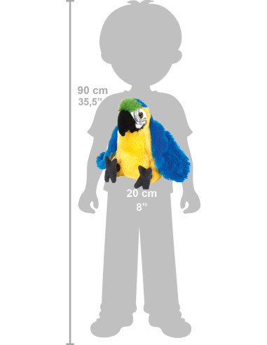 Papagal Macaw Albastru - Jucarie Plus Wild Republic 20