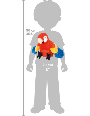 Papagal Macaw Stacojiu - Jucarie Plus Wild Republic 20