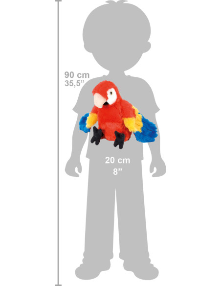 Papagal Macaw Stacojiu - Jucarie Plus Wild Republic 20