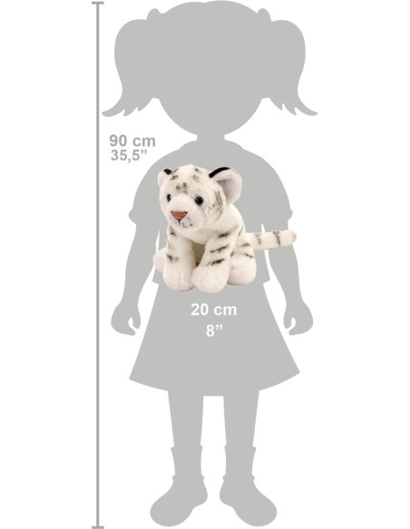 Pui de Tigru Alb - Jucarie Plus Wild Republic 20 cm,WR10851