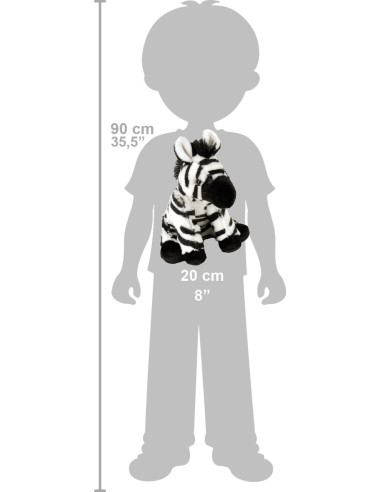 Pui de Zebra - Jucarie Plus Wild Republic 20 cm,WR10853