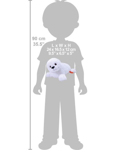 Pui Foca Ecokins - Jucarie Plus Wild Republic 20 cm,WR24811