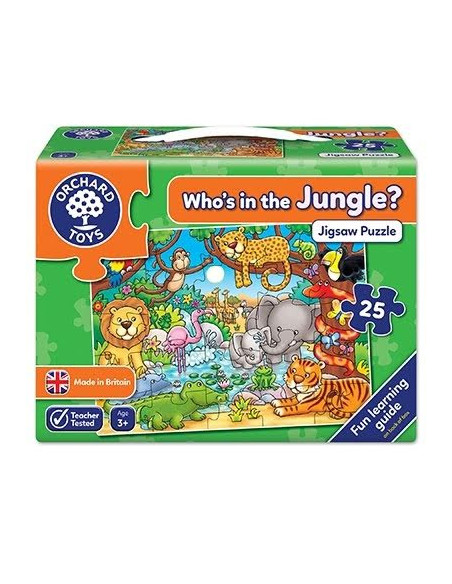 Puzzle cu activitati Cine este in jungla? WHO'S IN THE