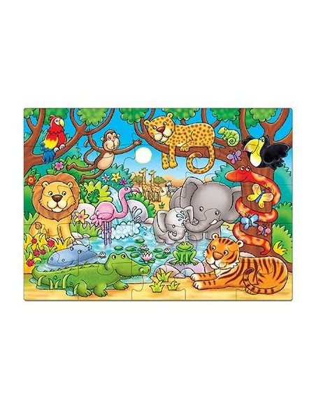 Puzzle cu activitati Cine este in jungla? WHO'S IN THE