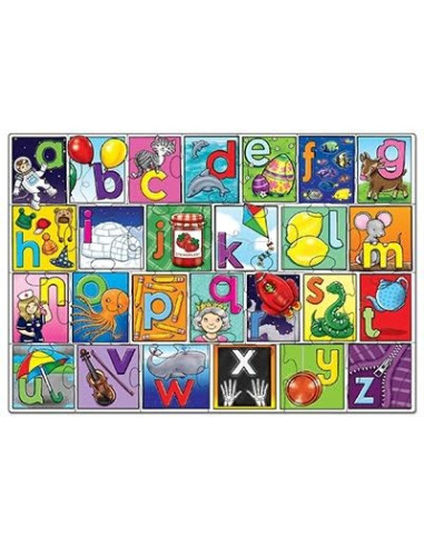 Puzzle de podea in limba engleza Invata alfabetul (26 piese -