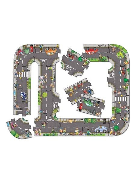 Puzzle gigant de podea traseu masini (20 piese) GIANT ROAD