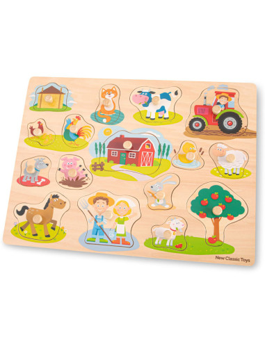 Puzzle lemn Ferma 17 piese NEW,NC10440