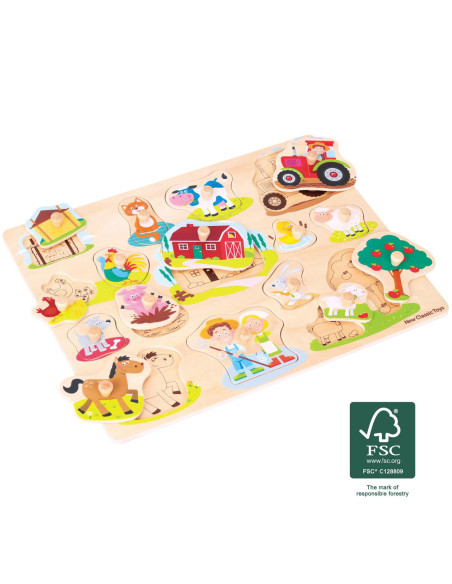 Puzzle lemn Ferma 17 piese NEW,NC10440