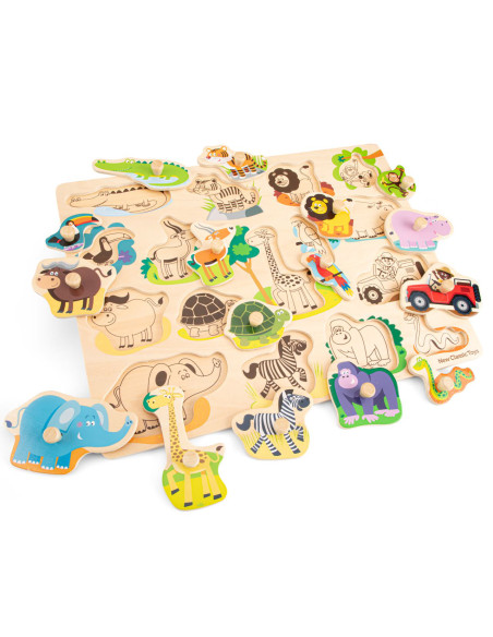 Puzzle lemn Safari 17 piese NEW,NC10441