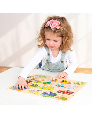 Puzzle lemn Safari 17 piese NEW,NC10441