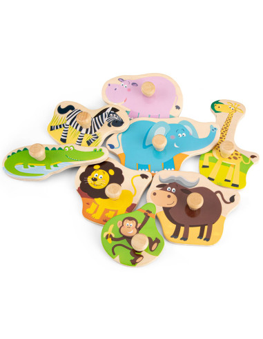 Puzzle lemn Safari 9 piese NEW,NC10431