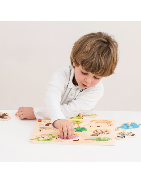 Puzzle lemn Safari 9 piese NEW,NC10431