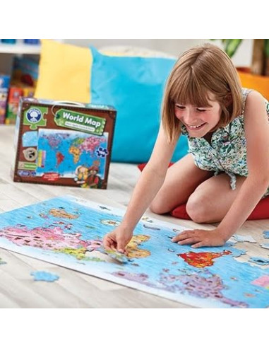 Puzzle si poster Harta lumii (limba engleza 150 piese) WORLD