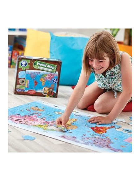 Puzzle si poster Harta lumii (limba engleza 150 piese) WORLD