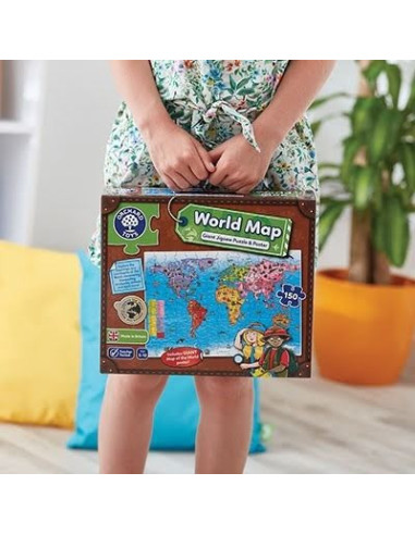 Puzzle si poster Harta lumii (limba engleza 150 piese) WORLD
