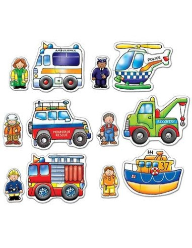 Set 6 puzzle Echipa de salvare (2 si 3 piese) RESCUE SQUAD,OR204