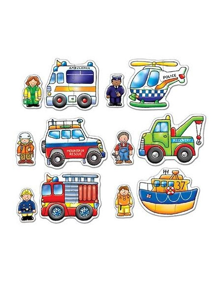 Set 6 puzzle Echipa de salvare (2 si 3 piese) RESCUE SQUAD,OR204