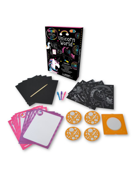 Set Creatie Scratch & Spiral - Lumea Unicornilor,BB181