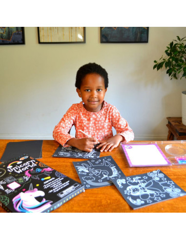 Set Creatie Scratch & Spiral - Lumea Unicornilor,BB181