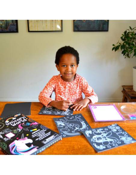 Set Creatie Scratch & Spiral - Lumea Unicornilor,BB181