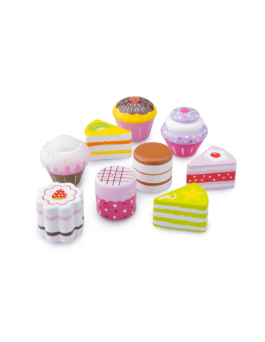 Set de 9 prajituri in cutie de cadou,NC0626