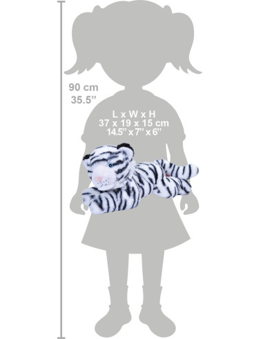 Tigru Alb Ecokins - Jucarie Plus Wild Republic 30 cm,WR24730