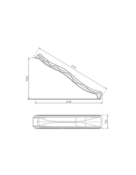 Tobogan HDPE Tsuri Rampa 150 cm Turcoaz,KB402.015.007.001