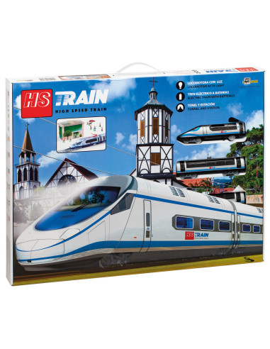 Trenulet electric High Speed cu statie, indicator de sina si