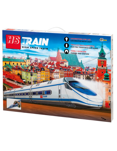 Trenulet electric High Speed cu statie, indicator de sina si