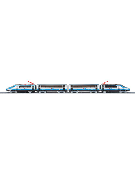 Trenulet electric High Speed cu statie, indicator de sina si