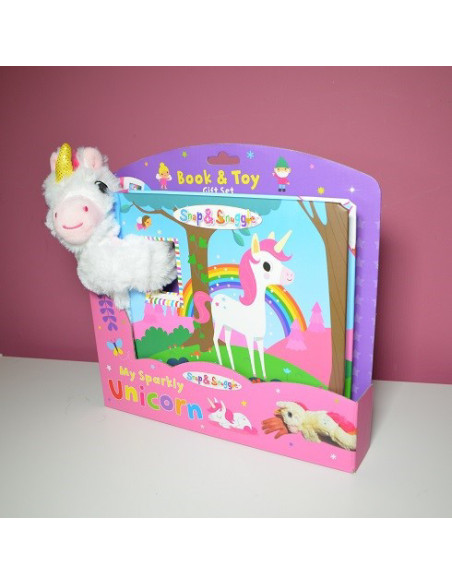 BBWW001,Unicornul Meu Stralucitor in Cutie - animalut de plus si carticica in limba engleza