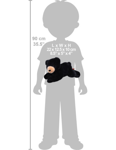 Urs Negru Ecokins - Jucarie Plus Wild Republic 20 cm,WR24807