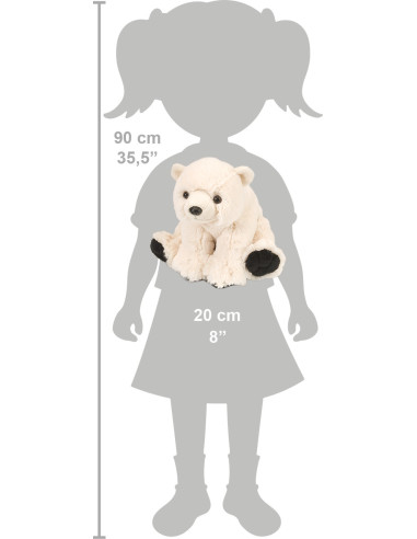 Urs Polar - Jucarie Plus Wild Republic 20 cm,WR10845