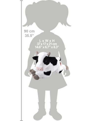 Vacuta Ecokins - Jucarie Plus Wild Republic 30 cm,WR26446