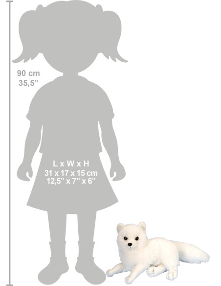 Vulpita Arctica - Jucarie Plus Wild Republic 20 cm,WR12269