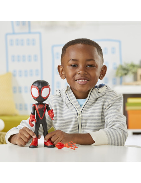 F3711_F3988,Spidey Prietenii Extraordinari Figurina Miles Morales Spider Man Supradimensionata 22.8cm