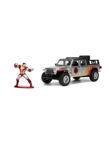 253223012,Jada Marvel Set Masinuta Metalica Jeep Gladiator Scara 1:32 Si Figurina Din Metal Colossus
